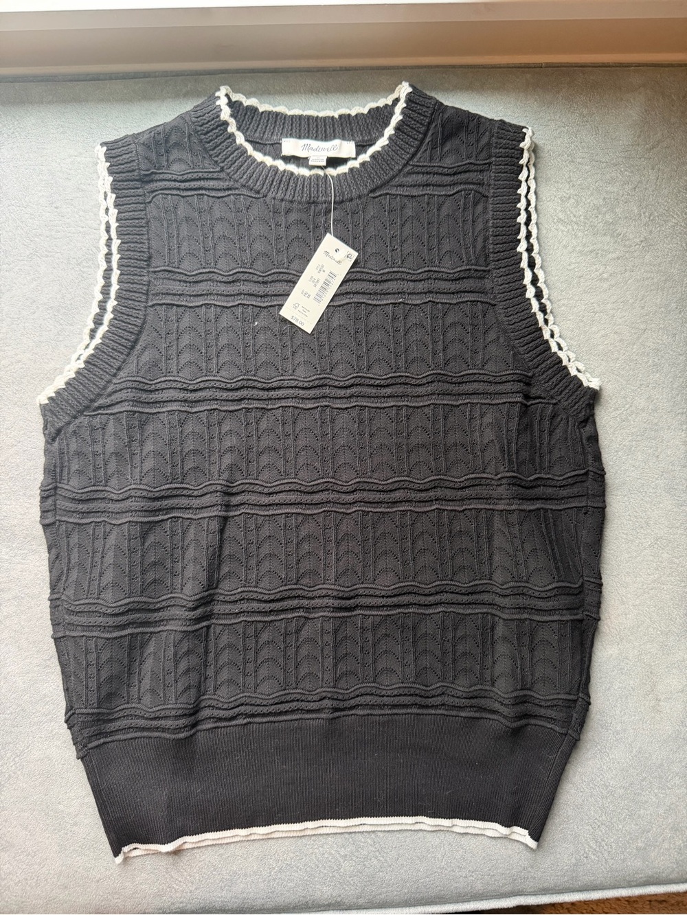 NWT! Madewell Mixed-Stitch Sleeveless Sweater